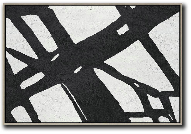Original Abstract Oil Paintings,Oversized Horizontal Minimal Art On Canvas - Giant Wall Decor